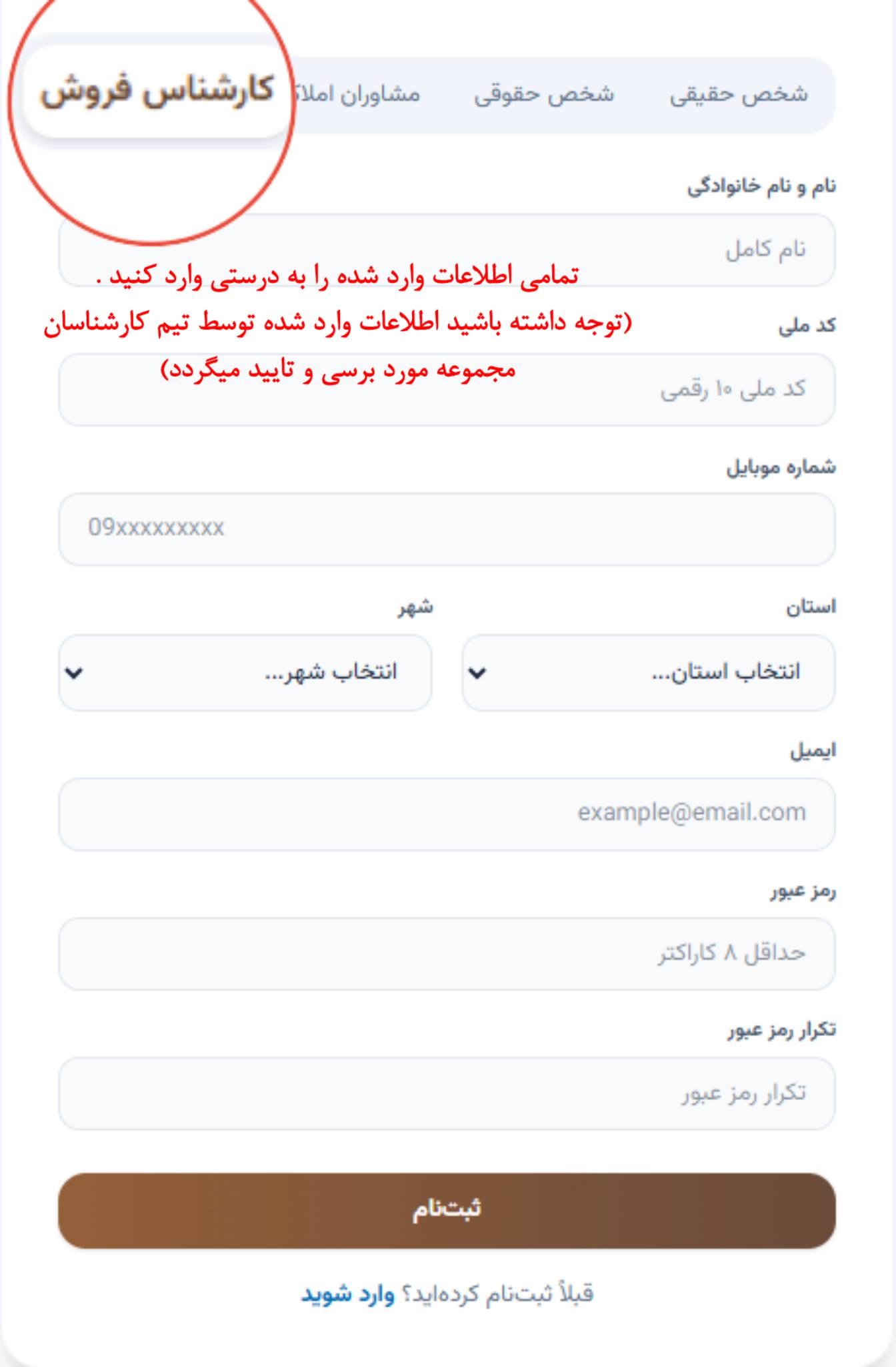 کارشناسان فروش